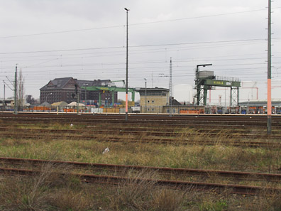 Blick Richtung Norden, Westhafen im Hintergrund