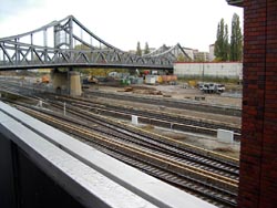 Millionenbrücke, gesehen vom S-Bahnhof Gesundbrunnen