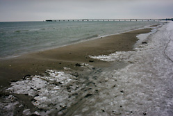 Seebrücke und Strand