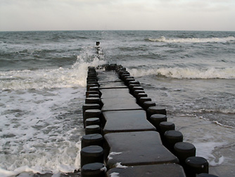 Buhne am Ahrenshoper Ostseestrand