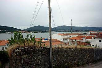 Blick über die Minhomündung nach Spanien